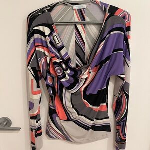 Emilio Pucci Top in vibrant colors - jersey size M